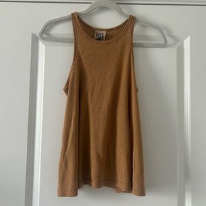 FP Mustard Ribbed Tank Top free people